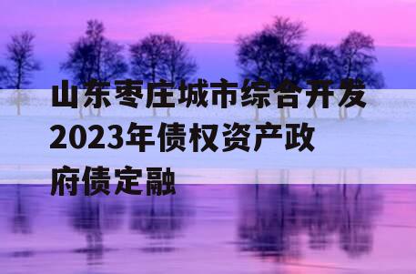 山东枣庄城市综合开发2023年债权资产政府债定融