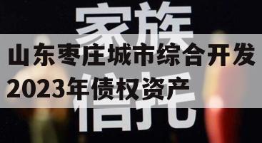 山东枣庄城市综合开发2023年债权资产