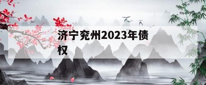 济宁兖州2023年债权