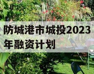 防城港市城投2023年融资计划