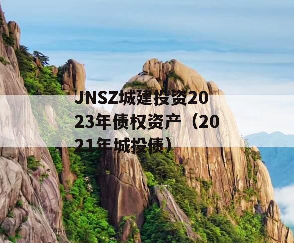 JNSZ城建投资2023年债权资产（2021年城投债）