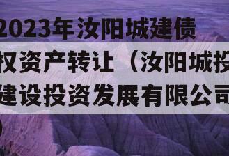 2023年汝阳城建债权资产转让（汝阳城投建设投资发展有限公司）