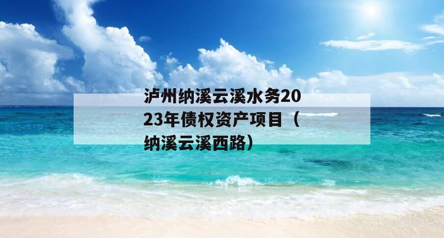 泸州纳溪云溪水务2023年债权资产项目（纳溪云溪西路）