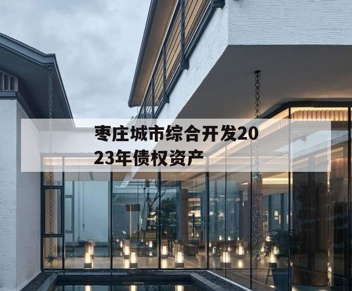 枣庄城市综合开发2023年债权资产