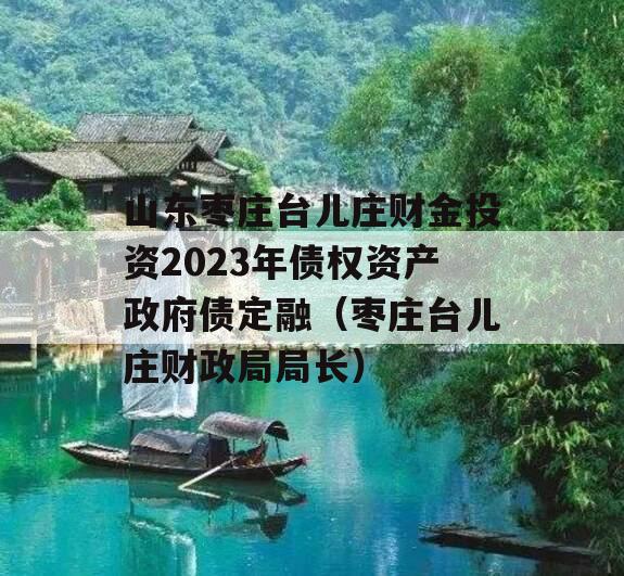 山东枣庄台儿庄财金投资2023年债权资产政府债定融（枣庄台儿庄财政局局长）