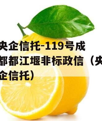 央企信托-119号成都都江堰非标政信（央企信托）