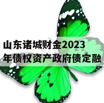 山东诸城财金2023年债权资产政府债定融