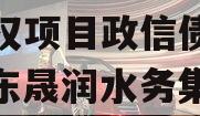 山东晟润水务2023年债权项目政信债定融（山东晟润水务集团子公司）