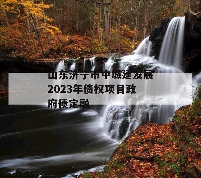 山东济宁市中城建发展2023年债权项目政府债定融