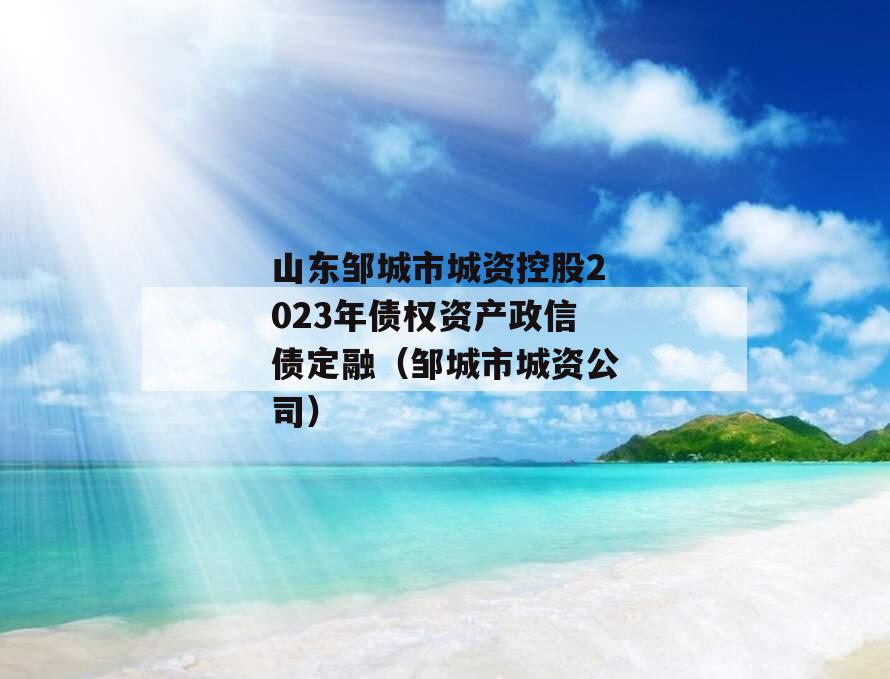 山东邹城市城资控股2023年债权资产政信债定融（邹城市城资公司）