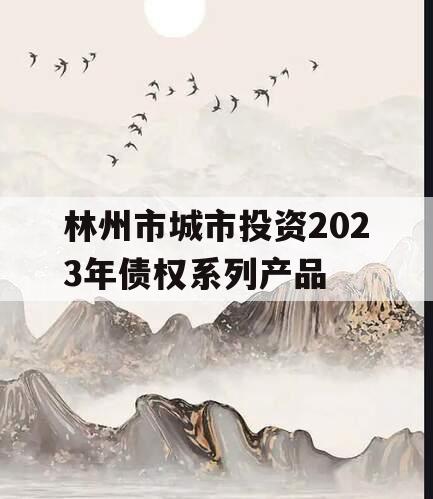 林州市城市投资2023年债权系列产品