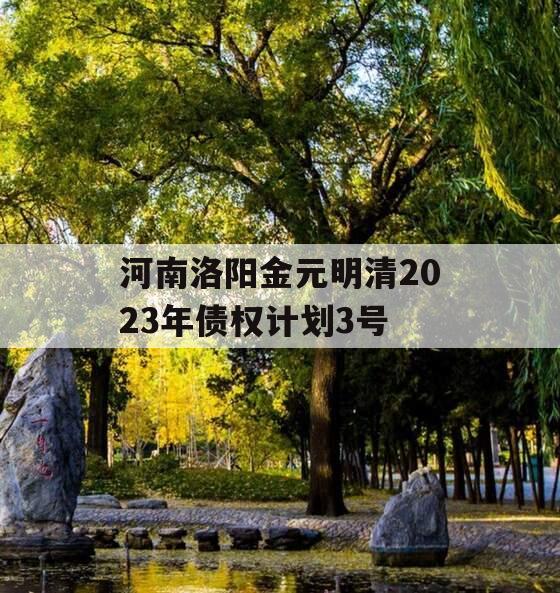 河南洛阳金元明清2023年债权计划3号