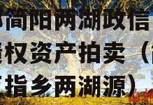 成都简阳两湖政信山投资债权资产拍卖（简阳市五指乡两湖源）