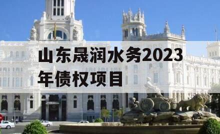 山东晟润水务2023年债权项目