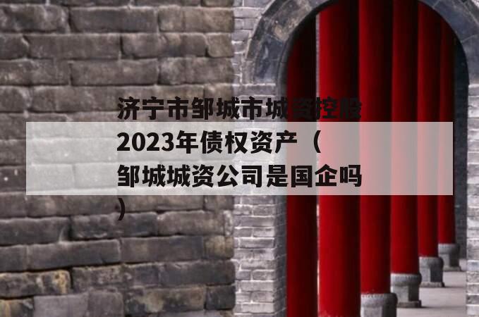 济宁市邹城市城资控股2023年债权资产（邹城城资公司是国企吗）