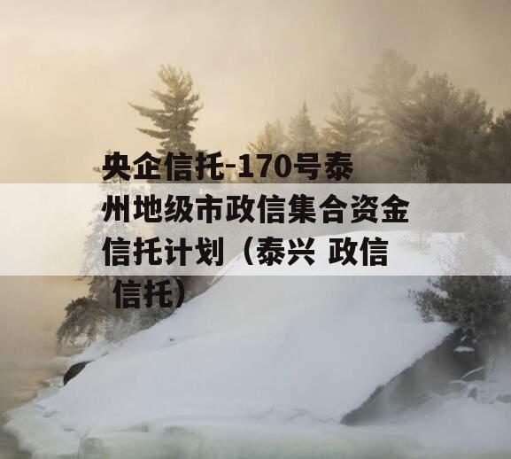 央企信托-170号泰州地级市政信集合资金信托计划（泰兴 政信 信托）