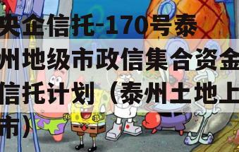 央企信托-170号泰州地级市政信集合资金信托计划（泰州土地上市）