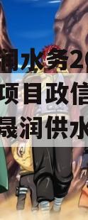 山东晟润水务2023年债权项目政信债定融（山东晟润供水有限公司）