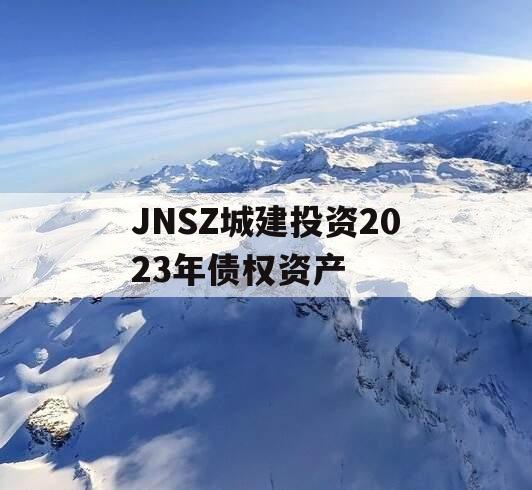 JNSZ城建投资2023年债权资产