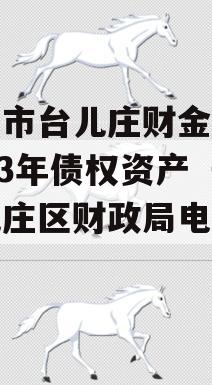 枣庄市台儿庄财金投资2023年债权资产（台儿庄区财政局电话号码）