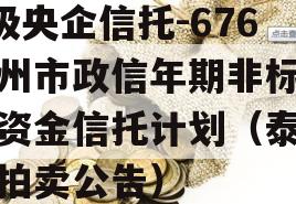 A级央企信托-676泰州市政信年期非标集合资金信托计划（泰州市拍卖公告）