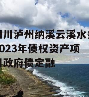 四川泸州纳溪云溪水务2023年债权资产项目政府债定融