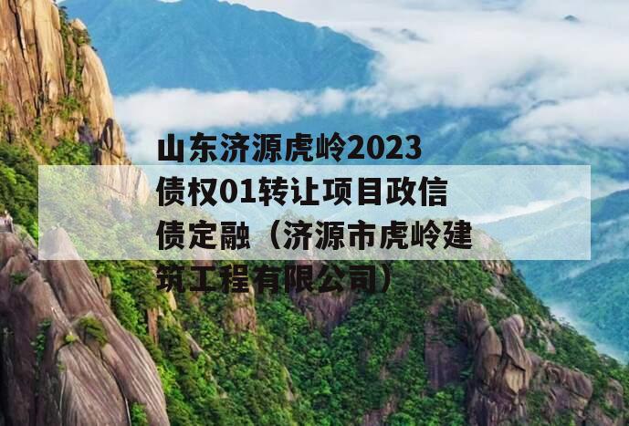 山东济源虎岭2023债权01转让项目政信债定融（济源市虎岭建筑工程有限公司）