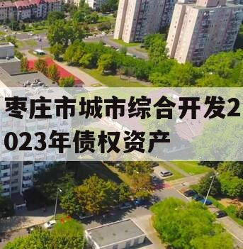 枣庄市城市综合开发2023年债权资产