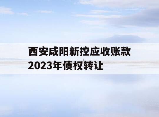 西安咸阳新控应收账款2023年债权转让