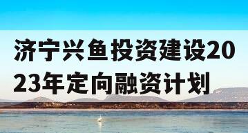 济宁兴鱼投资建设2023年定向融资计划