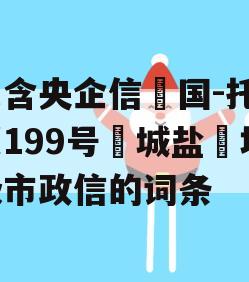 包含央企信‮国-托‬兴199号‮城盐‬地级市政信的词条