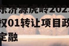 山东济源虎岭2023债权01转让项目政府债定融