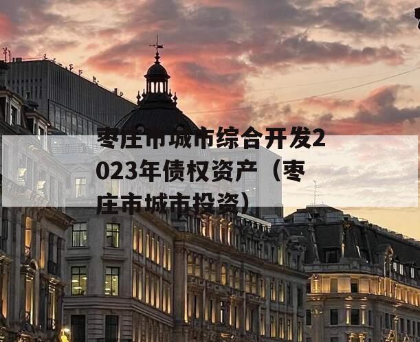 枣庄市城市综合开发2023年债权资产（枣庄市城市投资）