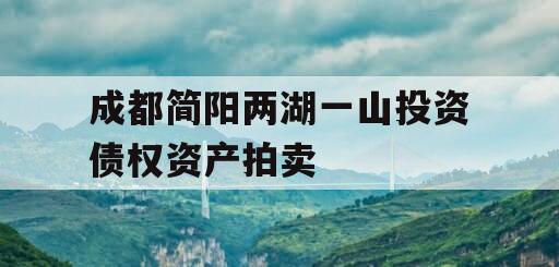 成都简阳两湖一山投资债权资产拍卖