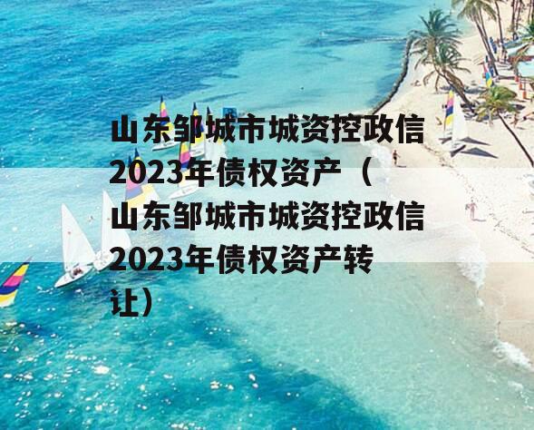 山东邹城市城资控政信2023年债权资产（山东邹城市城资控政信2023年债权资产转让）