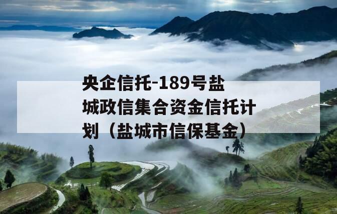 央企信托-189号盐城政信集合资金信托计划（盐城市信保基金）