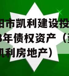 资阳市凯利建设投资2023年债权资产（资中凯利房地产）