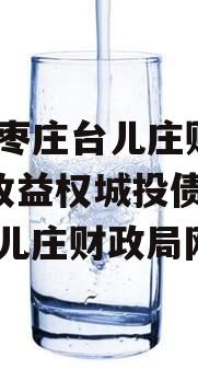 山东枣庄台儿庄财金01号收益权城投债定融（台儿庄财政局网站）