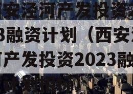 西安泾河产发投资2023融资计划（西安泾河产发投资2023融资计划招标）