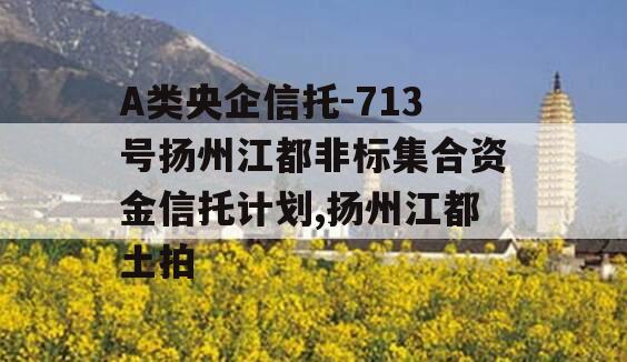 A类央企信托-713号扬州江都非标集合资金信托计划,扬州江都土拍