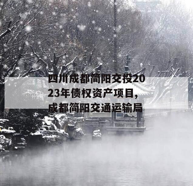 四川成都简阳交投2023年债权资产项目,成都简阳交通运输局