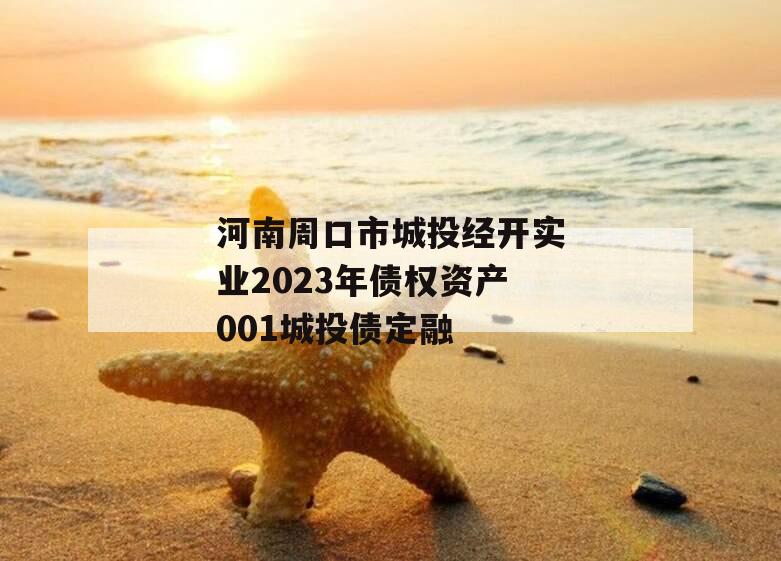 河南周口市城投经开实业2023年债权资产001城投债定融