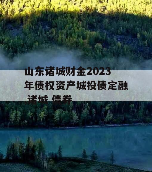 山东诸城财金2023年债权资产城投债定融,诸城 债券