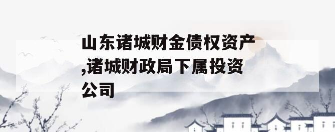 山东诸城财金债权资产,诸城财政局下属投资公司