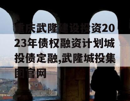 重庆武隆建设投资2023年债权融资计划城投债定融,武隆城投集团官网