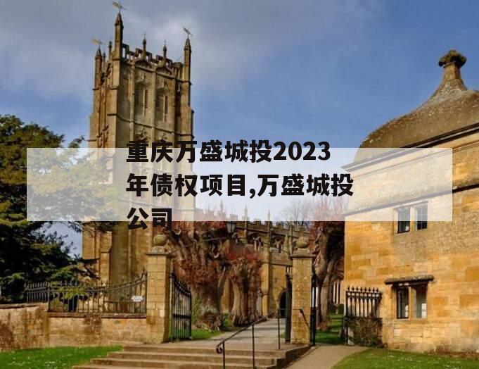 重庆万盛城投2023年债权项目,万盛城投公司