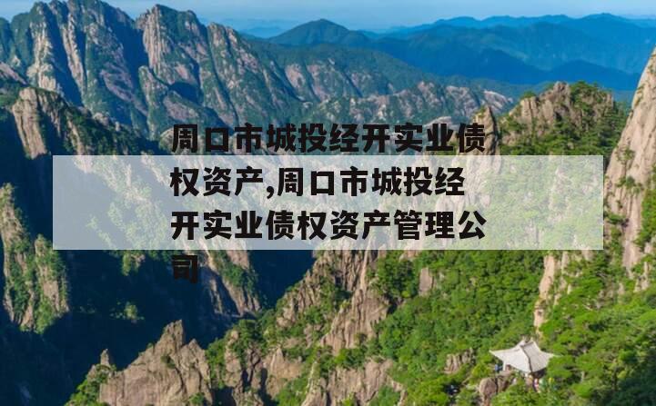 周口市城投经开实业债权资产,周口市城投经开实业债权资产管理公司