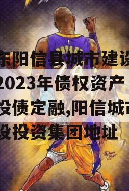 山东阳信县城市建设投资2023年债权资产城投债定融,阳信城市建设投资集团地址