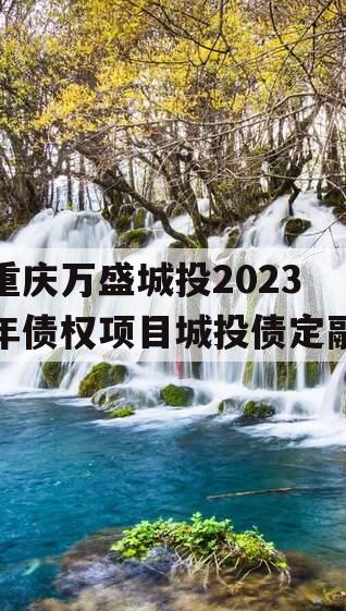 重庆万盛城投2023年债权项目城投债定融