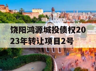 饶阳鸿源城投债权2023年转让项目2号